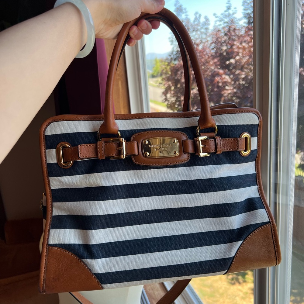 Michael Kors Hamilton Striped Purse